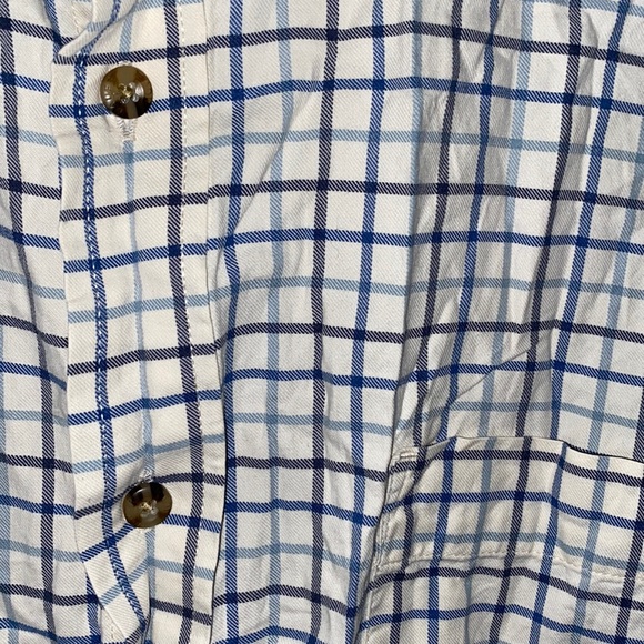 White and Blue Eddie Bauer Button Down Shirt - Picture 3 of 3